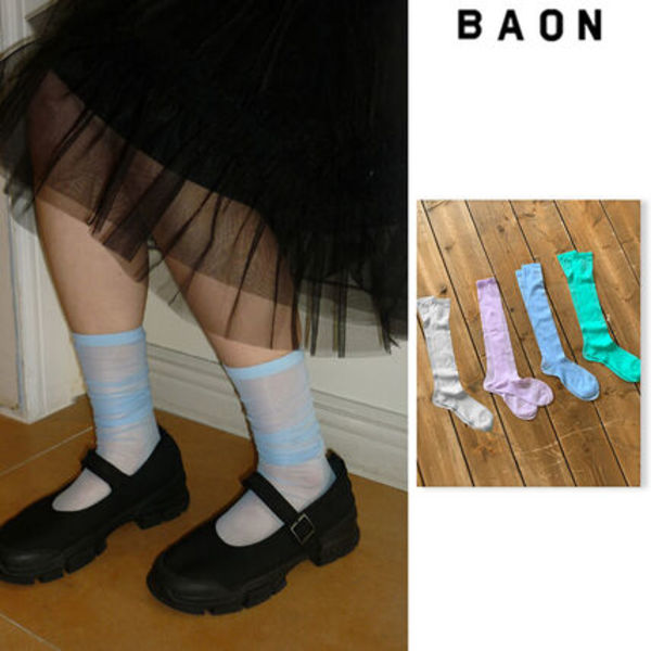 【BAON】Mion See-through Color Socks