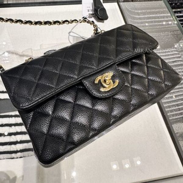 【CHANEL】 キャビアスキン スモール SMALL CLASSIC HANDBAG