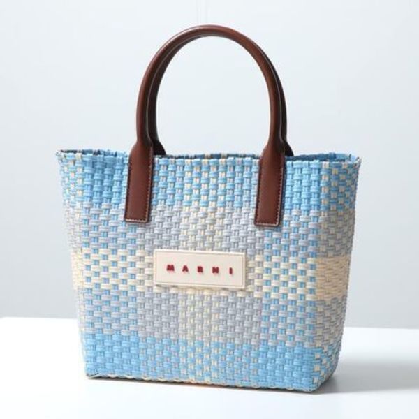 MARNI ハンドバッグ SHMP0175A0 P9111 チェック かごバッグ