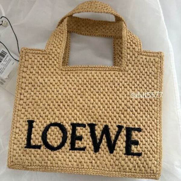 【国内発送】LOEWE フォント トート ミニ ラフィア