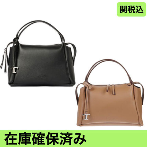 TOD'S LEATHER レザー バウレット スモール Bowling Bag