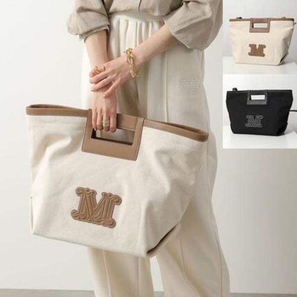 MAX MARA BEACHWEAR トートバッグ ECRU エクリュ