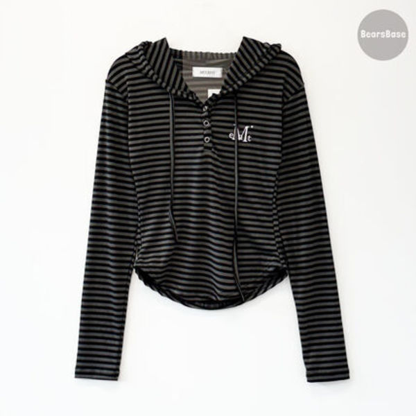 MUCENT ASTON STRIPE SLIM HOOD T HJ5B1276