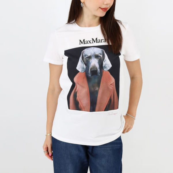 ■MAX MARA 半袖Tシャツ CIPRIA チプリア/DARK PINK