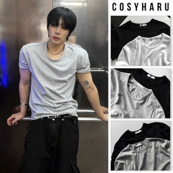 【COSYHARU】Crop Muscle Fit T-Shirt