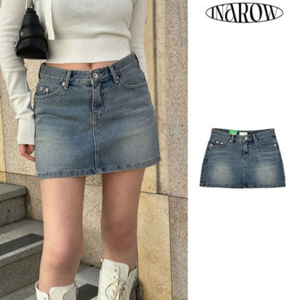 【in a row】Big Pocket Denim Skirt