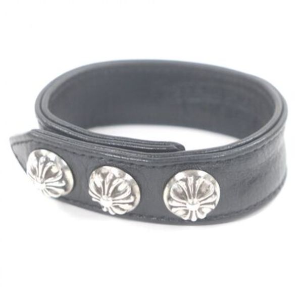 美品 CHROME HEARTS ブレスレット レザー SV925