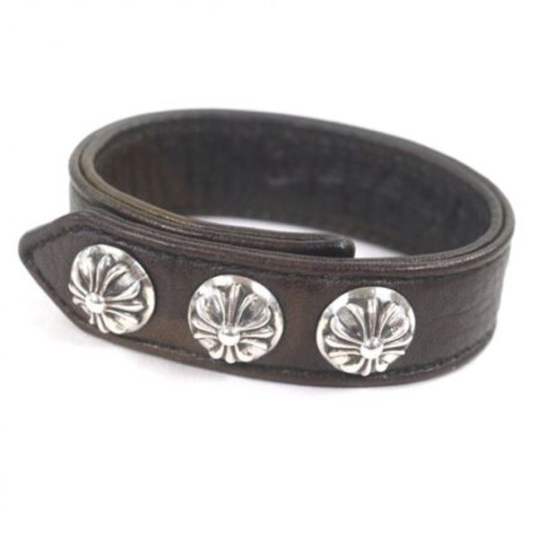 美品 CHROME HEARTS ブレスレット レザー SV925