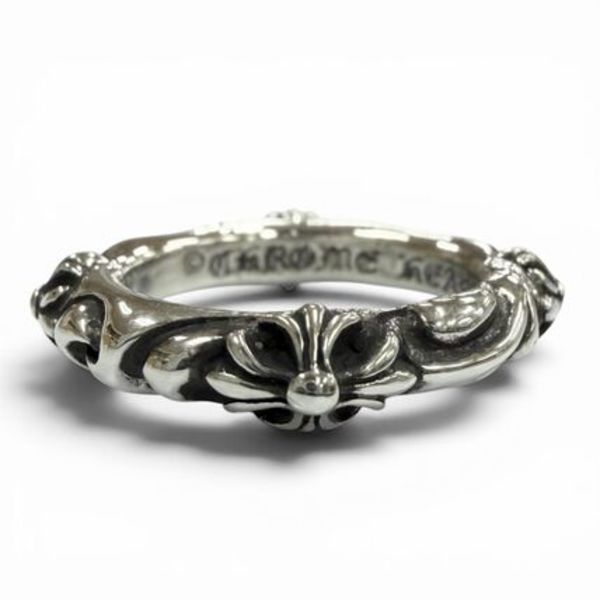 極美品 CHROME HEARTS SBT BAND SBTバンド リング JP20号 925