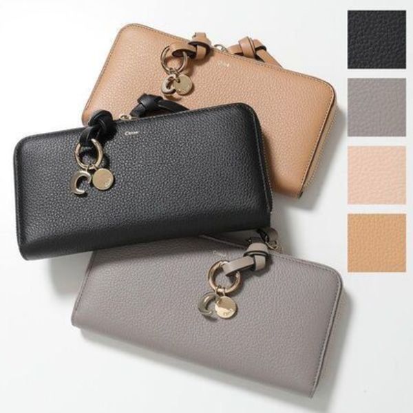 Chloe 長財布 CHC21WP941F57 ALPHABET ラウンドファスナー