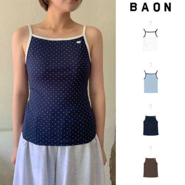 【BAON】Tater Dot Color Matching Strap Sleeveless