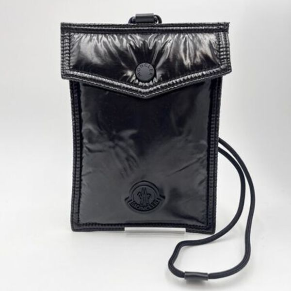 MONCLER POCKET PHONE CASE ネックポーチ 黒