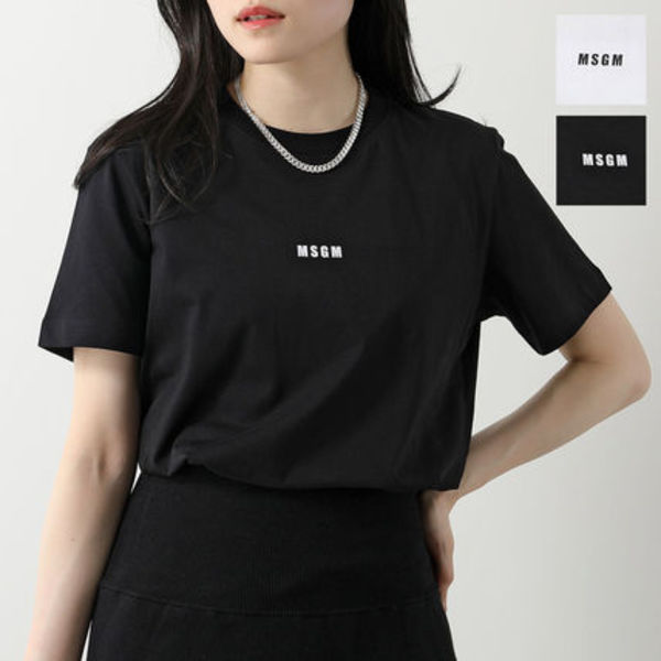 MSGM MDM100 半袖 Tシャツ カットソー 丸首 ちびロゴ