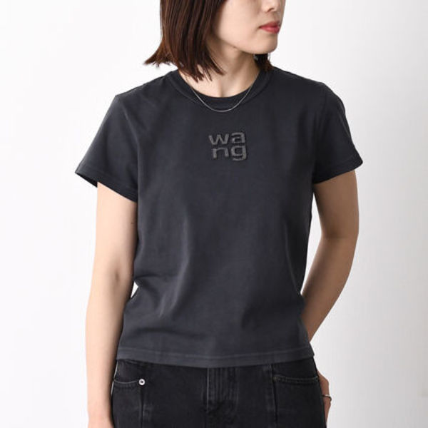 【国内即発】Alexander Wang ロゴ シュランケン Tシャツ