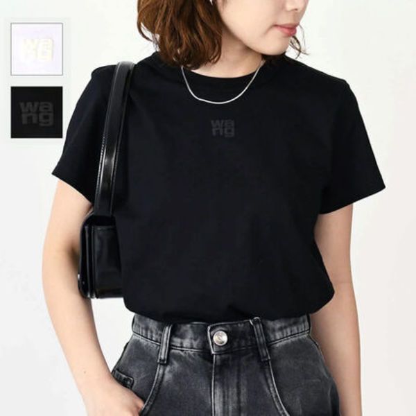 【国内即発】Alexander Wang ロゴ コットンジャージー tシャツ
