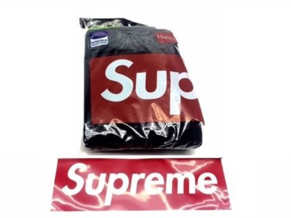 S-M◆手元に在庫有◆関税なし◆国内発送◆Supreme hanes tee 黒