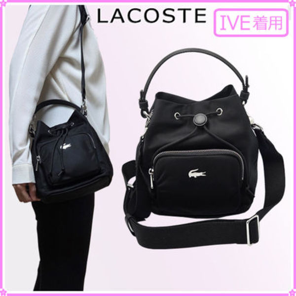 【LACOSTE】IZZIE Bucket Bag_NF4553Y(BLACK)~バッグ★IVE 着用