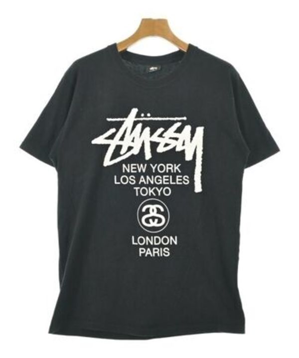 STUSSY Tシャツ・カットソー 黒 M 3300126Y0036