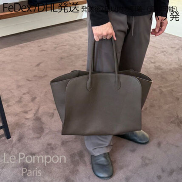 THE ROW ☆Marlo 17 グレイン レザートートバッグ  Deep Brown