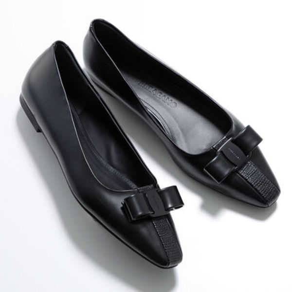 FERRAGAMO パンプス SIWAR 0775926 レザー ヴィラリボン
