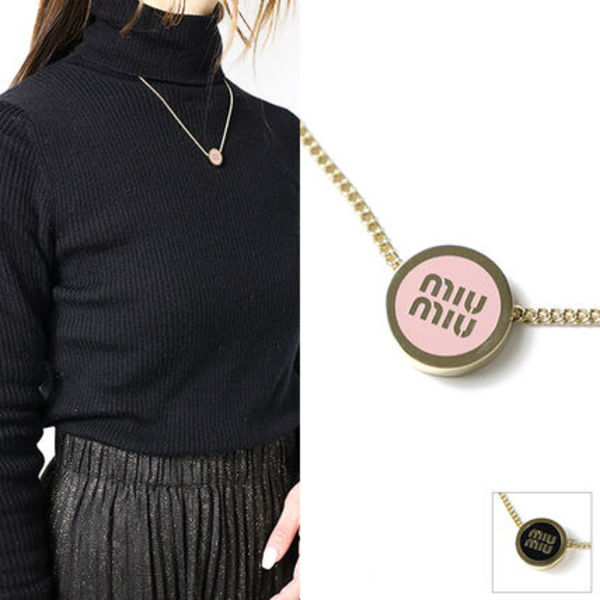 miumiu Logo Necklace ネックレス 5IC096 2F6T
