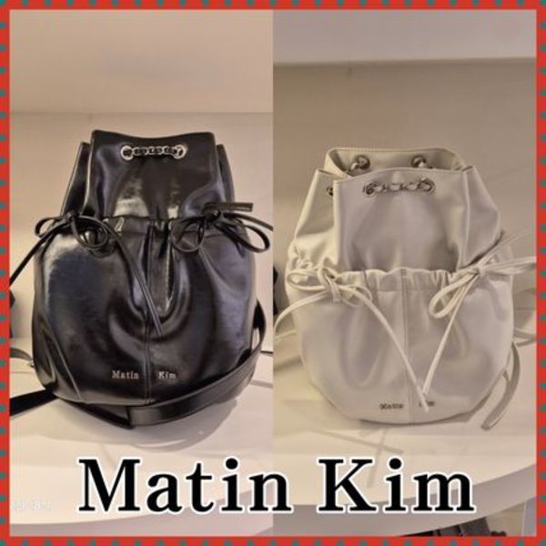 【Matin Kim】DRAW STRING RIBBON BACK PACK