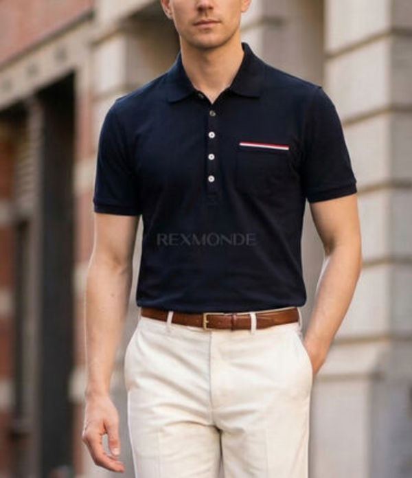 Thom Browne|SHORT-SLEEVED PIQUE/COLLAR (MJP022A 01455 4
