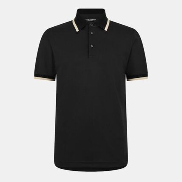 DOLCE AND GABBANA MEN'S TRAVEL SHORT SLEEVE POLO SHIRT