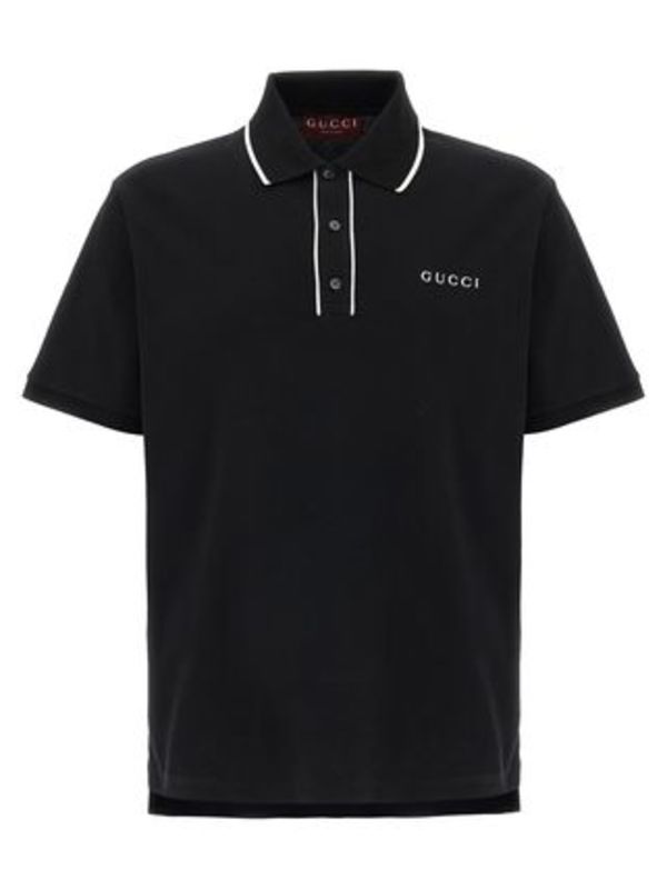 GUCCI Logo embroidery polo shirt