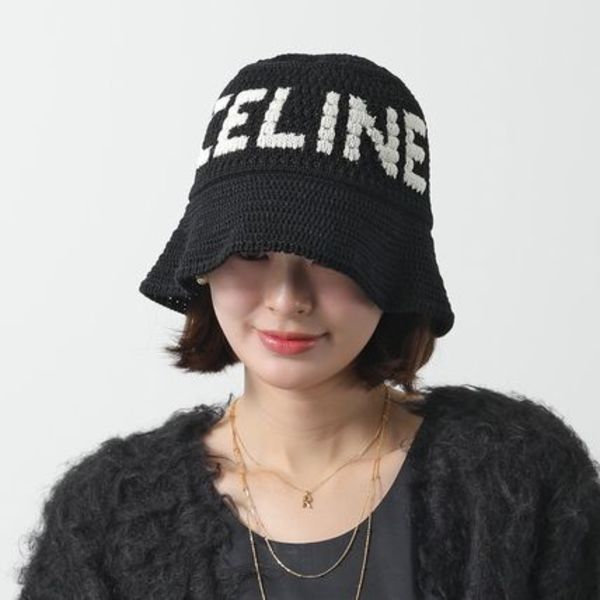 CELINE バケットハット 2AE5S817X クロシェ ニット帽