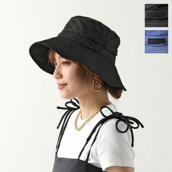 GANNI バケットハット Bucket Hat ロゴ 帽子