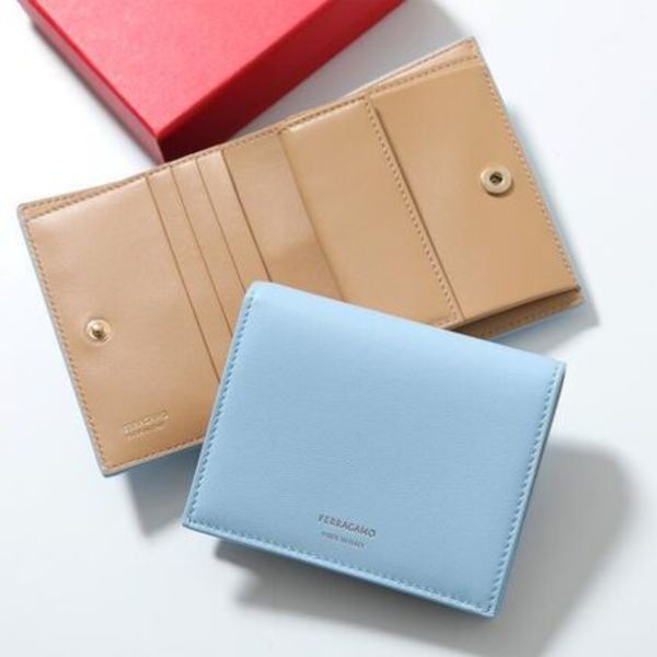 FERRAGAMO 二つ折り財布 22 0699 バイカラー