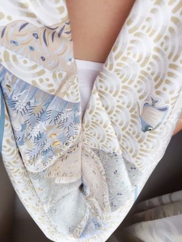 HERMES(エルメス)カレ90《花咲く帆船Bateau Fleuri》スカーフ