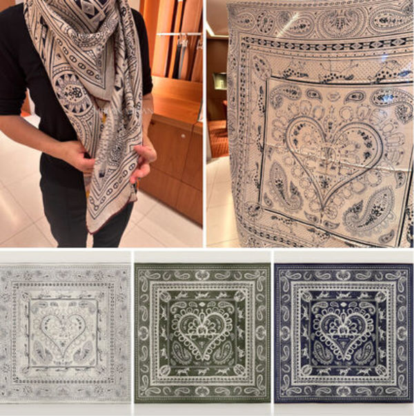 【HERMES】バンダナカシシル  140 Cheval de Coeur Bandana