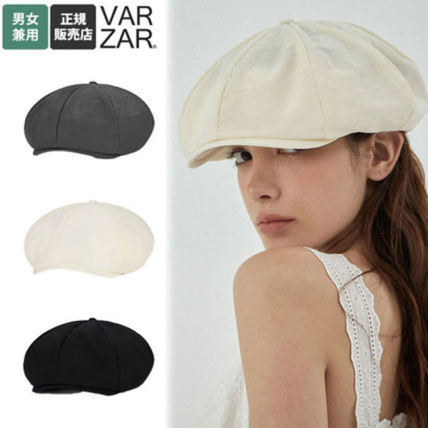 ★VARZAR☆VA Curved Logo Easy Fit Newsboy Cap
