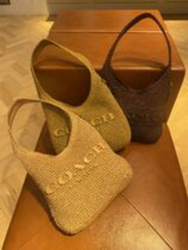 COACH*Brooklyn ブルックリン 28 ストロー ホーボー バッグ