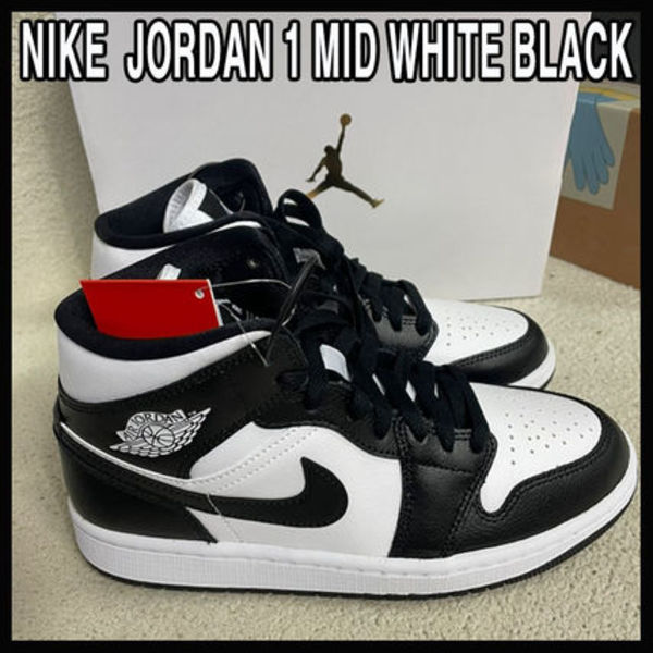 人気 ☆NIKE☆ (W) JORDAN 1 MID WHITE BLACK
