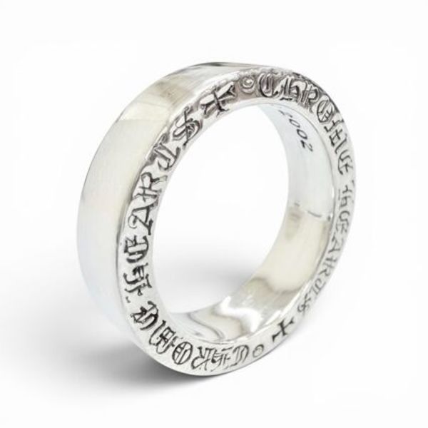 極美品 CHROME HEARTS SPACER PLN 6mm リング 指輪 JP14号 925
