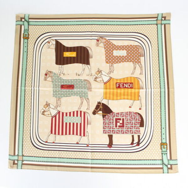 FENDI スカーフ FENDI KIDS HORSES PATTERNED SCARF【国内配送】