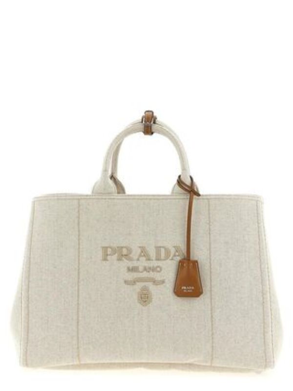 PRADA プラダ ジャルディニエール リネンブレンド トートバッグ