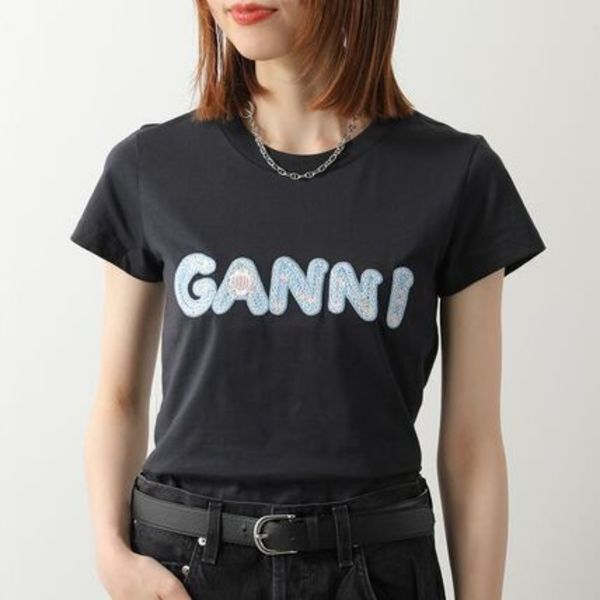 GANNI Tシャツ Basic Cotton Jersey Baby Fit A1050179 11026