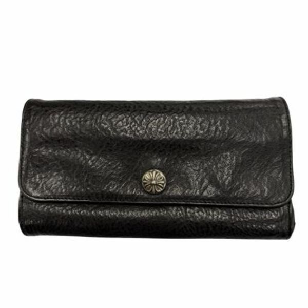 良品 CHROME HEARTS ジュディ 長財布 レザー
