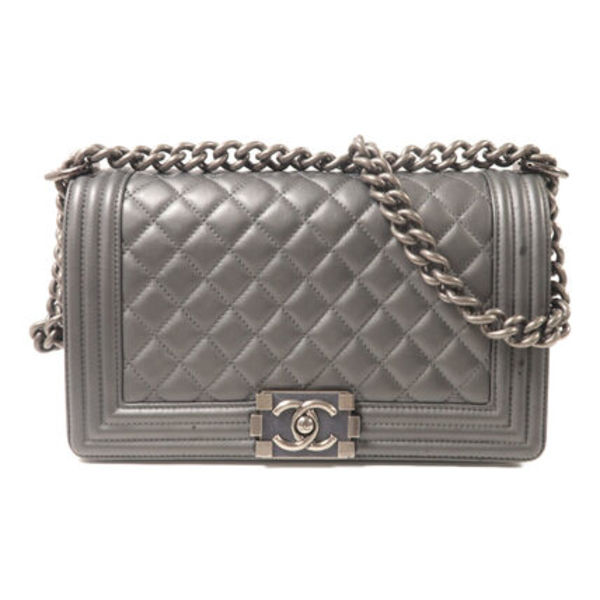 CHANEL Boy 25cm ショルダーバッグ ラムスキン(羊革)