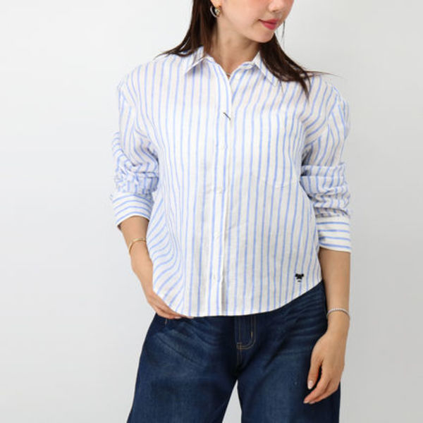 Weekend Max Mara ピュア リネン ストライプシャツ   NOLANA