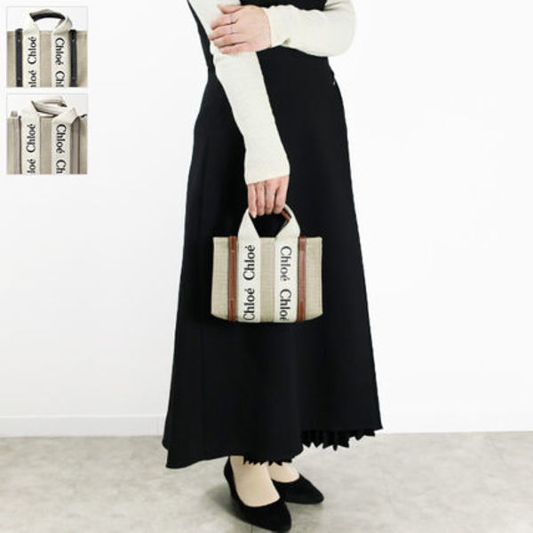 Chloe クロエ ウッディ ミニトートバッグ ショルダーバッグ ロゴ