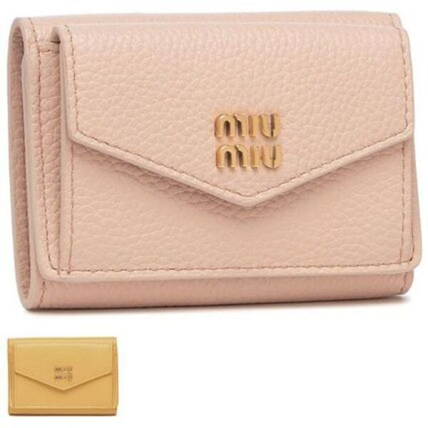 MIU MIU 三つ折り財布 ヴィッテロダイノ 5MH021 ADT7