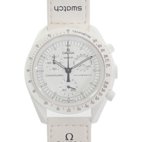 OMEGA SWATCH ムーンフェイズ SO33W700 腕時計 クオーツ 白