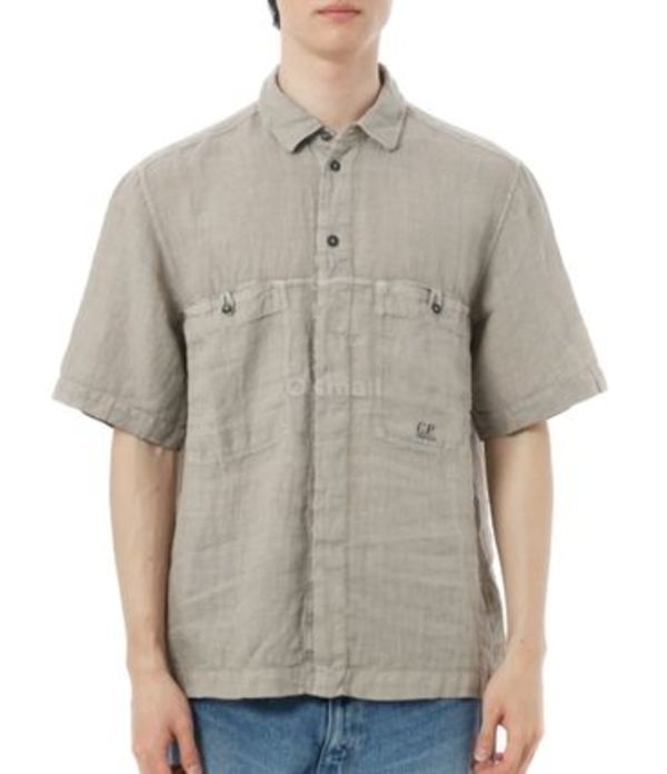 CP COMPANY|SHORT-SLEEVED SHIRTS (Linen Boxy Short Sleev