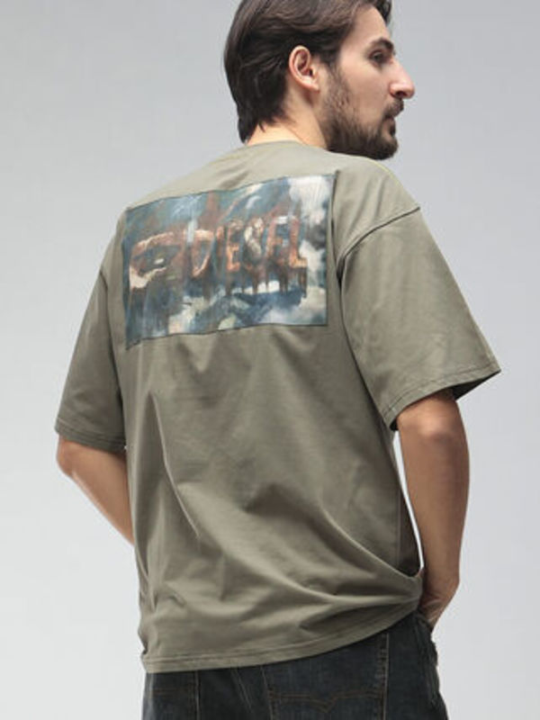 DIESEL Tシャツ カモフラージュボックスロゴ