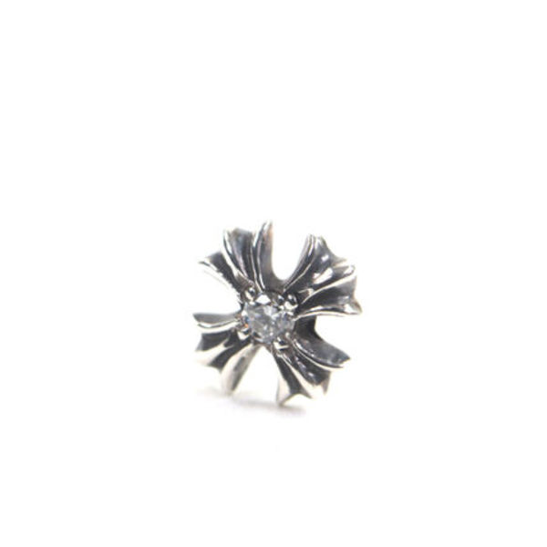 美品 CHROME HEARTS No2 CH PLS DIA CHプラススタッド ピアス